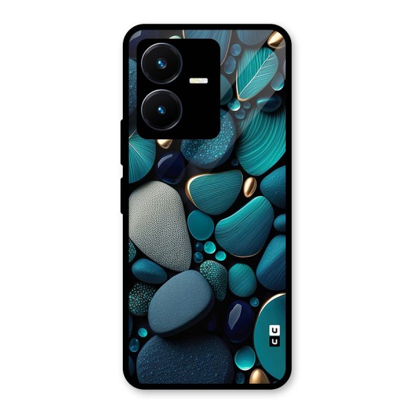 Beautiful Pebble Stones Glass Back Case for Vivo Y22