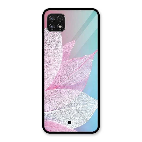 Beautiful Petals Vibes Glass Back Case for Galaxy A22 5G