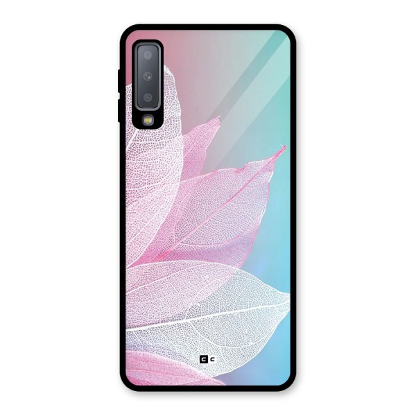 Beautiful Petals Vibes Glass Back Case for Galaxy A7 (2018)