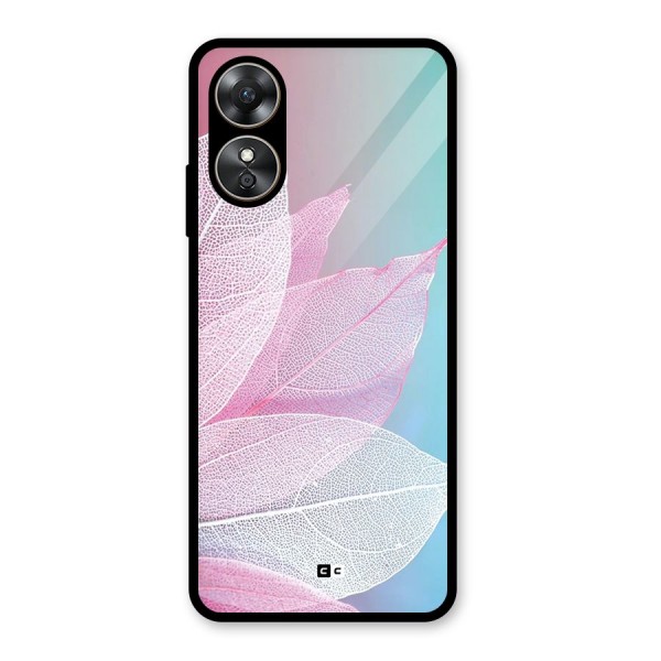 Beautiful Petals Vibes Glass Back Case for Oppo A17