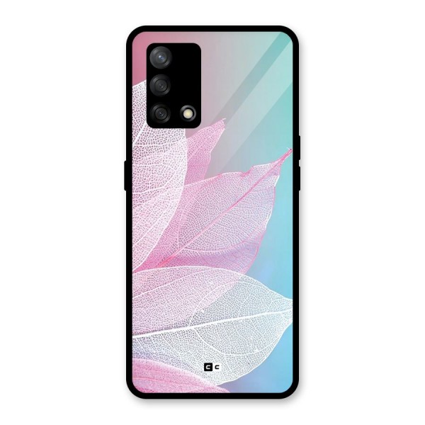 Beautiful Petals Vibes Glass Back Case for Oppo F19