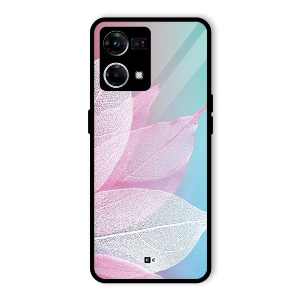 Beautiful Petals Vibes Glass Back Case for Oppo F21 Pro 4G