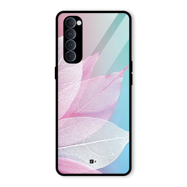 Beautiful Petals Vibes Glass Back Case for Oppo Reno4 Pro