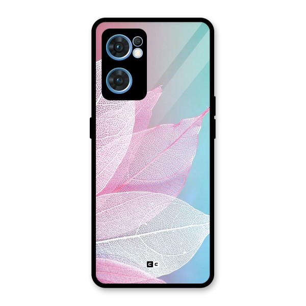 Beautiful Petals Vibes Glass Back Case for Oppo Reno7 5G