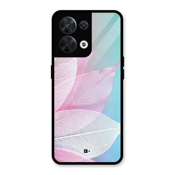 Beautiful Petals Vibes Glass Back Case for Oppo Reno8 5G