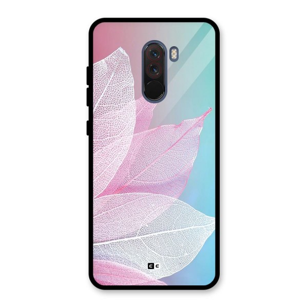 Beautiful Petals Vibes Glass Back Case for Poco F1