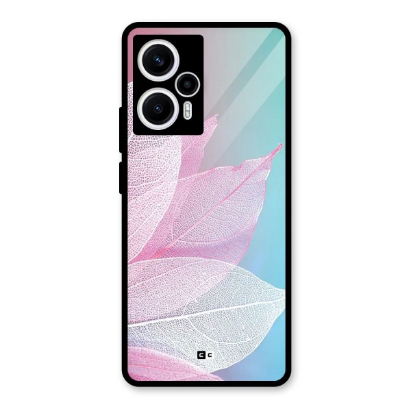 Beautiful Petals Vibes Glass Back Case for Poco F5