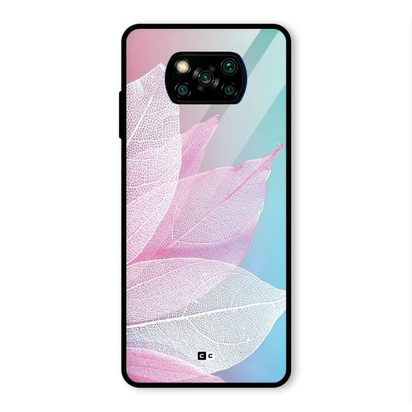 Beautiful Petals Vibes Glass Back Case for Poco X3 Pro