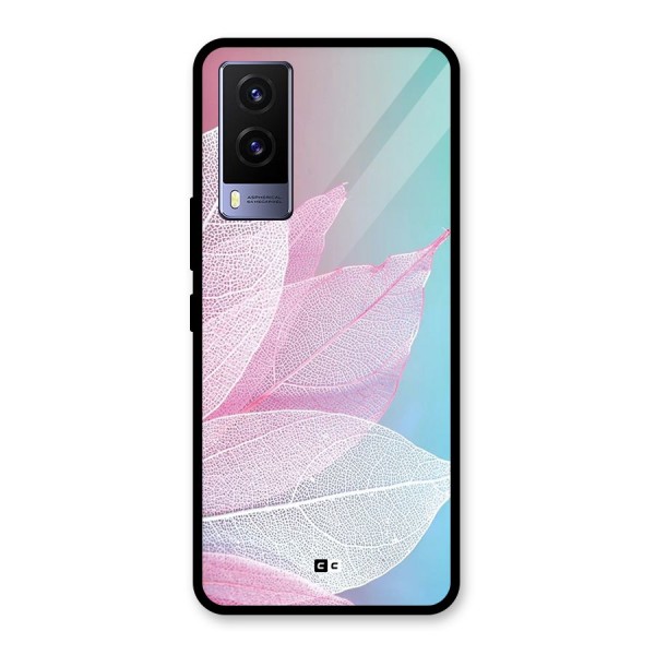 Beautiful Petals Vibes Glass Back Case for Vivo V21e 5G