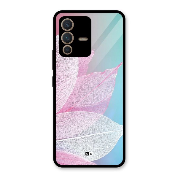 Beautiful Petals Vibes Glass Back Case for Vivo V23 5G