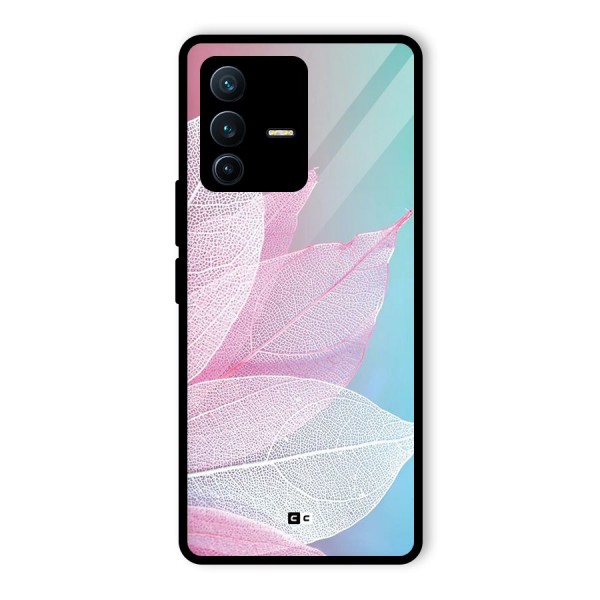 Beautiful Petals Vibes Glass Back Case for Vivo V23 Pro