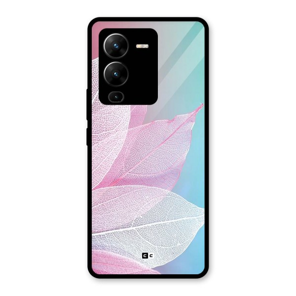 Beautiful Petals Vibes Glass Back Case for Vivo V25 Pro