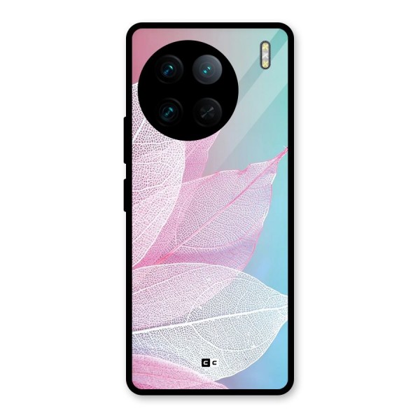 Beautiful Petals Vibes Glass Back Case for Vivo X90 Pro