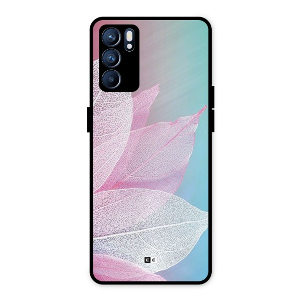 Beautiful Petals Vibes Metal Back Case for Oppo Reno6 5G