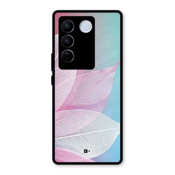 Beautiful Petals Vibes Metal Back Case for Vivo V27 Pro