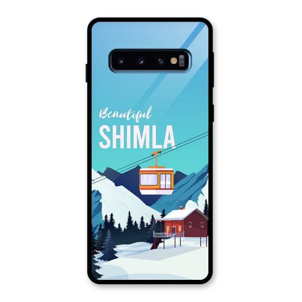 Beautiful Shimla Glass Back Case for Galaxy S10