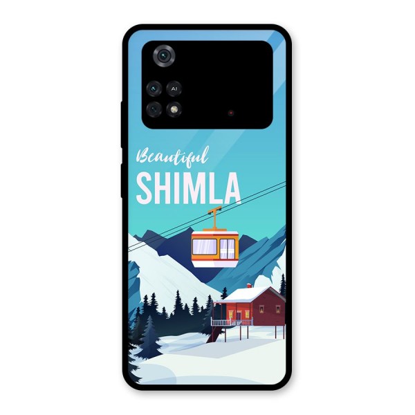 Beautiful Shimla Glass Back Case for Poco M4 Pro 4G