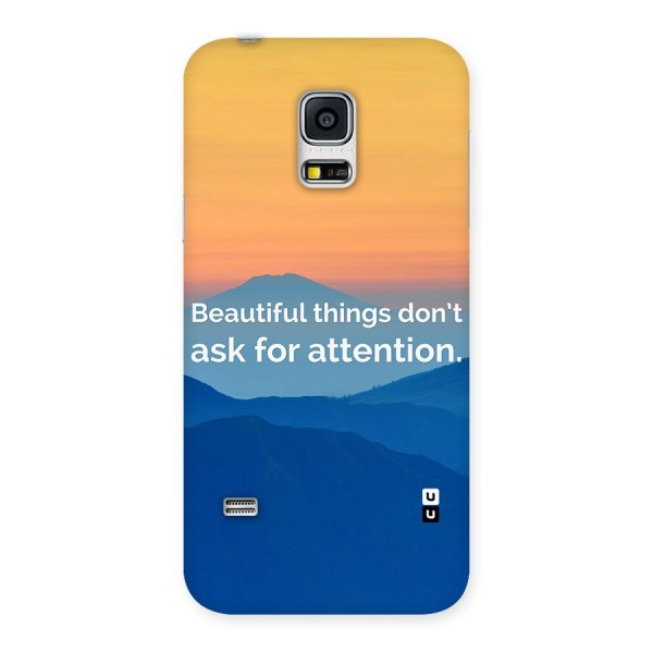 Beautiful Things Quote Back Case for Galaxy S5 Mini