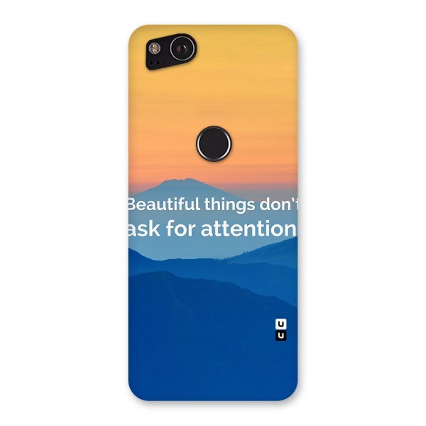 Beautiful Things Quote Back Case for Google Pixel 2