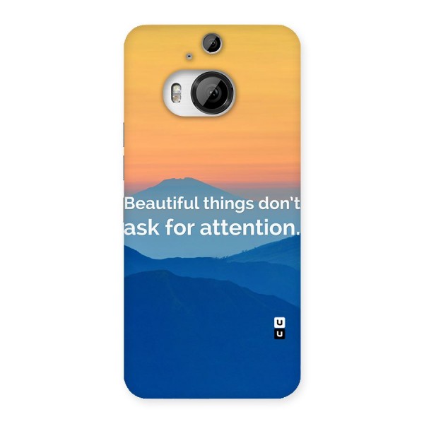 Beautiful Things Quote Back Case for HTC One M9 Plus