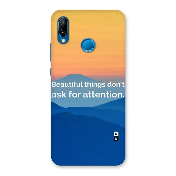 Beautiful Things Quote Back Case for Huawei P20 Lite