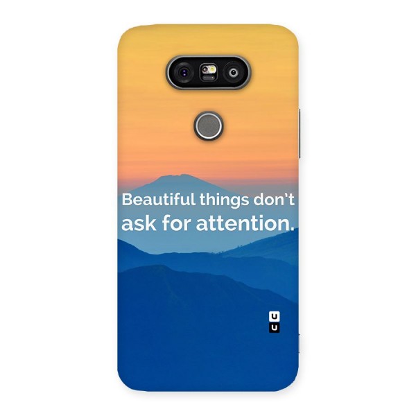 Beautiful Things Quote Back Case for LG G5