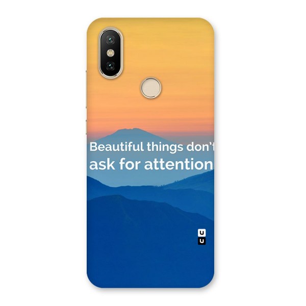 Beautiful Things Quote Back Case for Mi A2