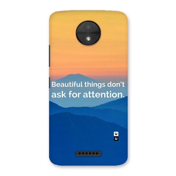 Beautiful Things Quote Back Case for Moto C