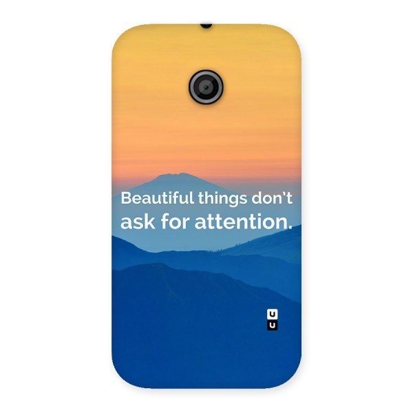 Beautiful Things Quote Back Case for Moto E