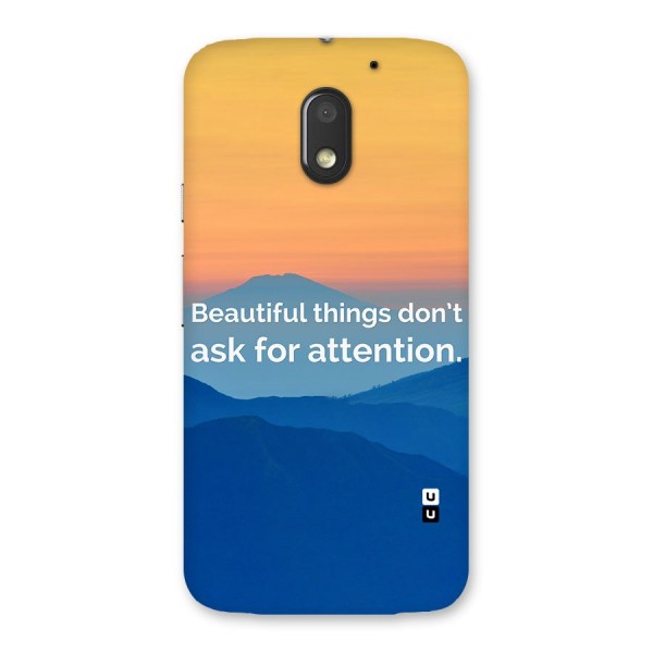 Beautiful Things Quote Back Case for Moto E3 Power