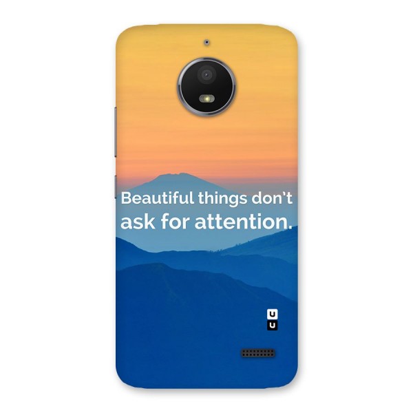 Beautiful Things Quote Back Case for Moto E4