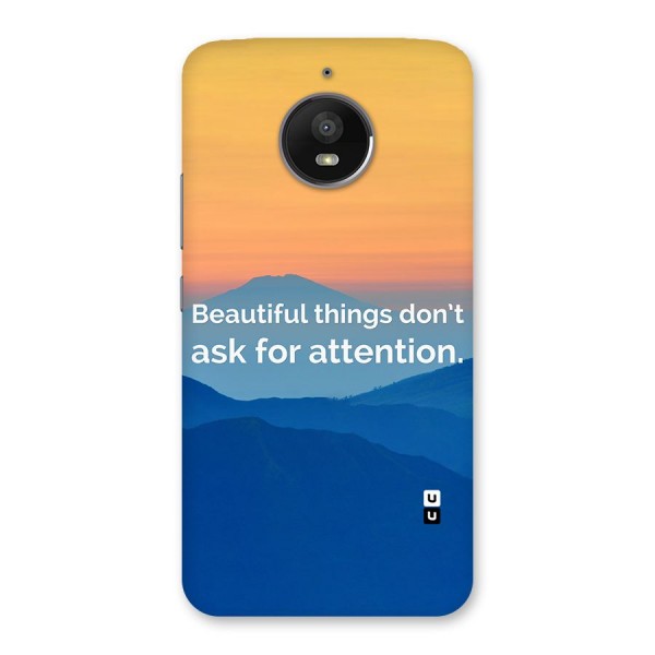 Beautiful Things Quote Back Case for Moto E4 Plus