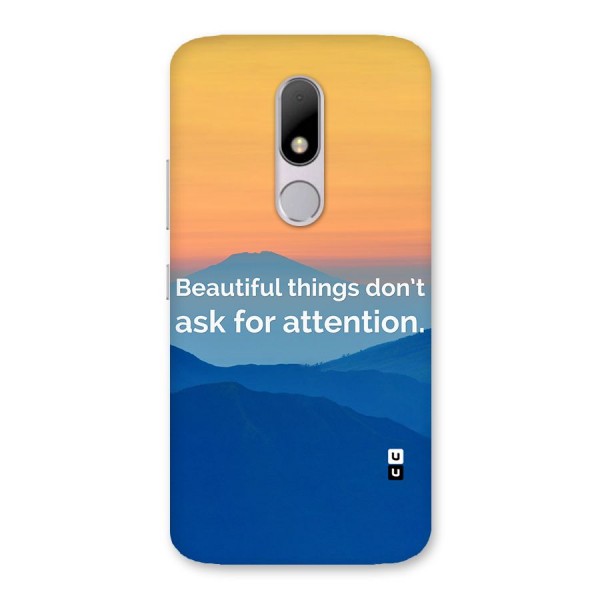 Beautiful Things Quote Back Case for Moto M