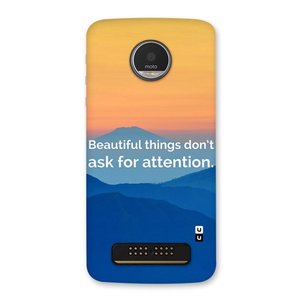 Beautiful Things Quote Back Case for Moto Z Play