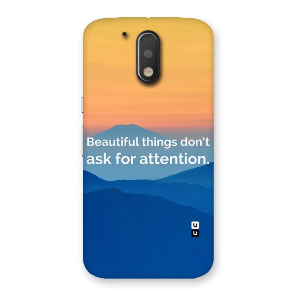 Beautiful Things Quote Back Case for Motorola Moto G4