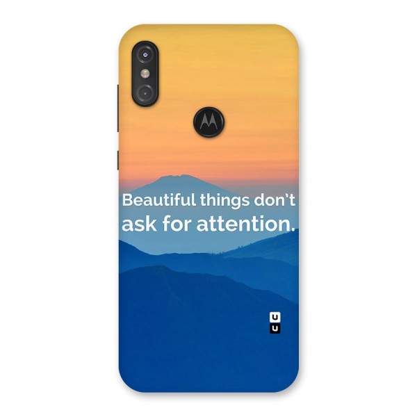 Beautiful Things Quote Back Case for Motorola One Power