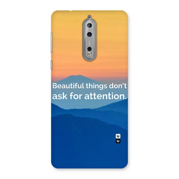 Beautiful Things Quote Back Case for Nokia 8