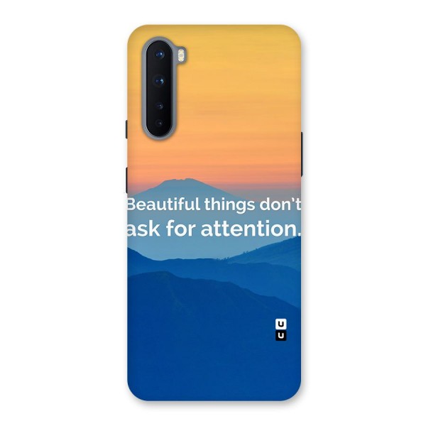 Beautiful Things Quote Back Case for OnePlus Nord