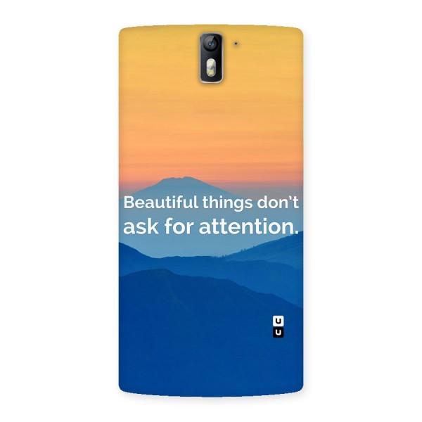 Beautiful Things Quote Back Case for One Plus One