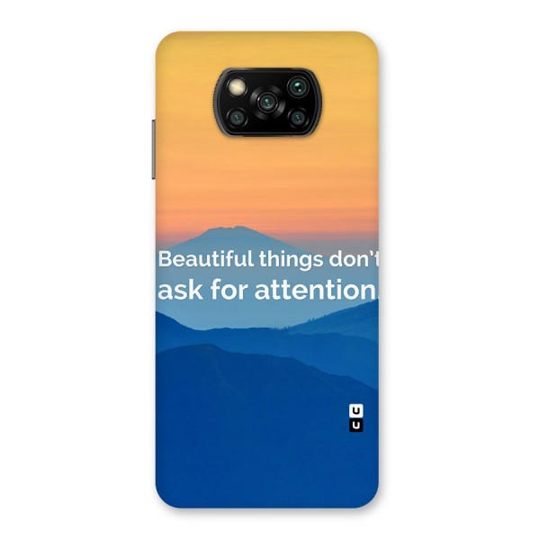 Beautiful Things Quote Back Case for Poco X3