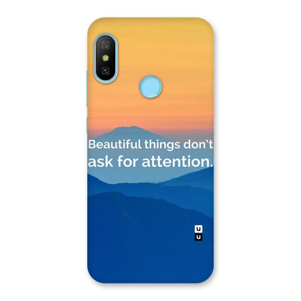 Beautiful Things Quote Back Case for Redmi 6 Pro