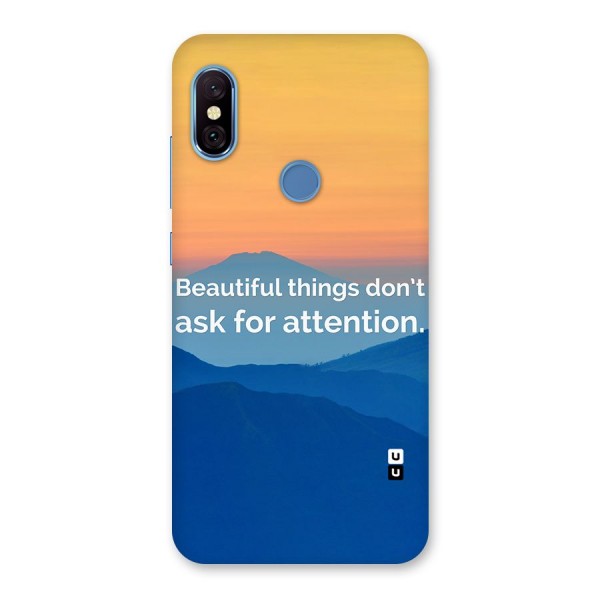 Beautiful Things Quote Back Case for Redmi Note 6 Pro