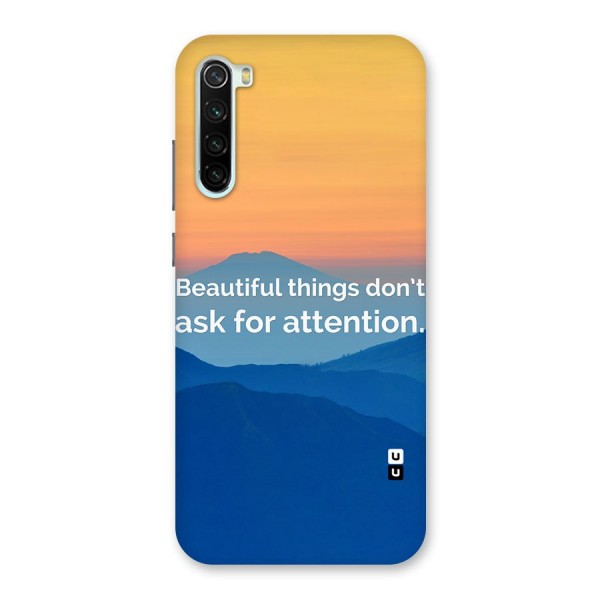 Beautiful Things Quote Back Case for Redmi Note 8