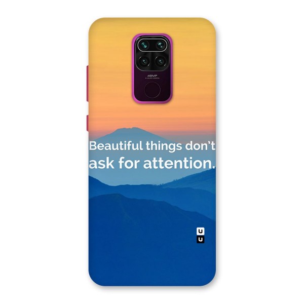 Beautiful Things Quote Back Case for Redmi Note 9