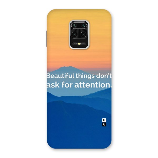 Beautiful Things Quote Back Case for Redmi Note 9 Pro