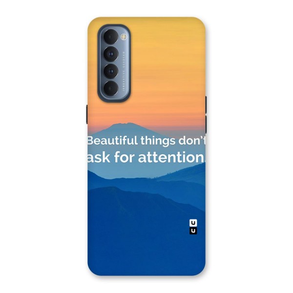 Beautiful Things Quote Back Case for Reno4 Pro