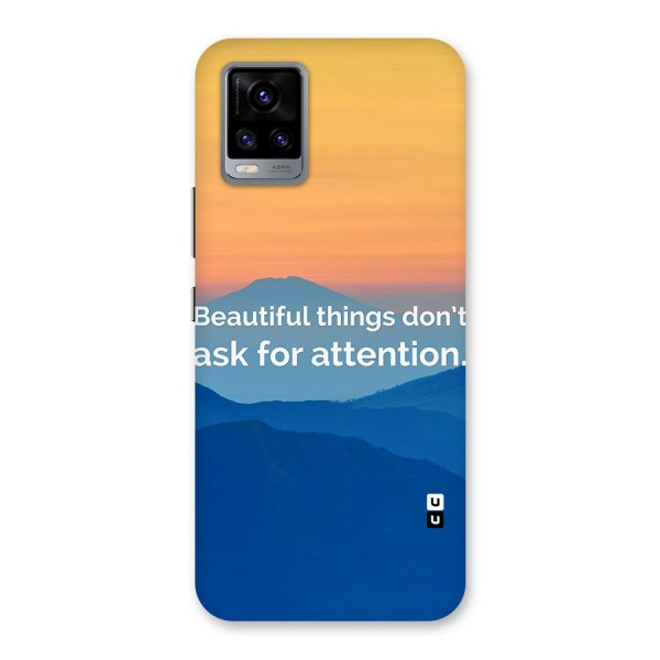 Beautiful Things Quote Back Case for Vivo V20