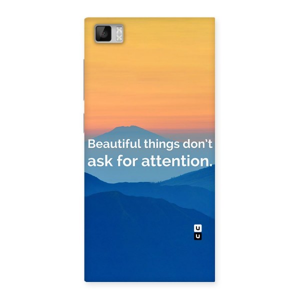 Beautiful Things Quote Back Case for Xiaomi Mi3