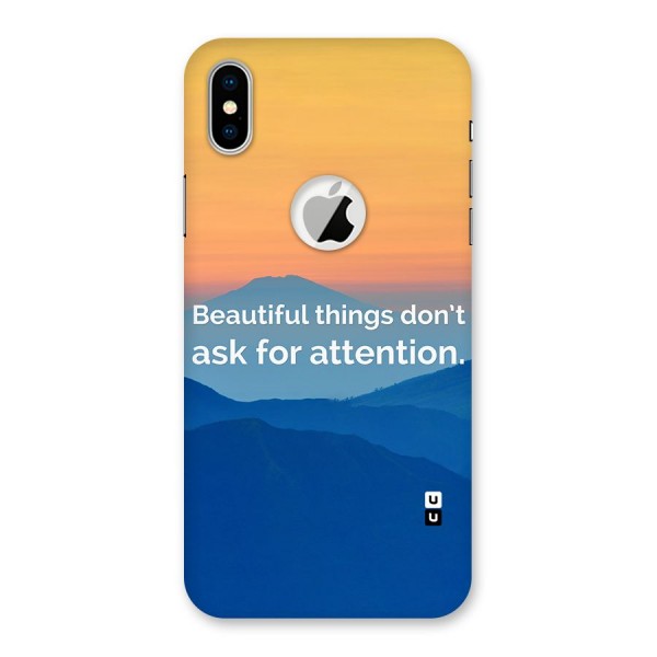 Beautiful Things Quote Back Case for iPhone XS Logo Cut