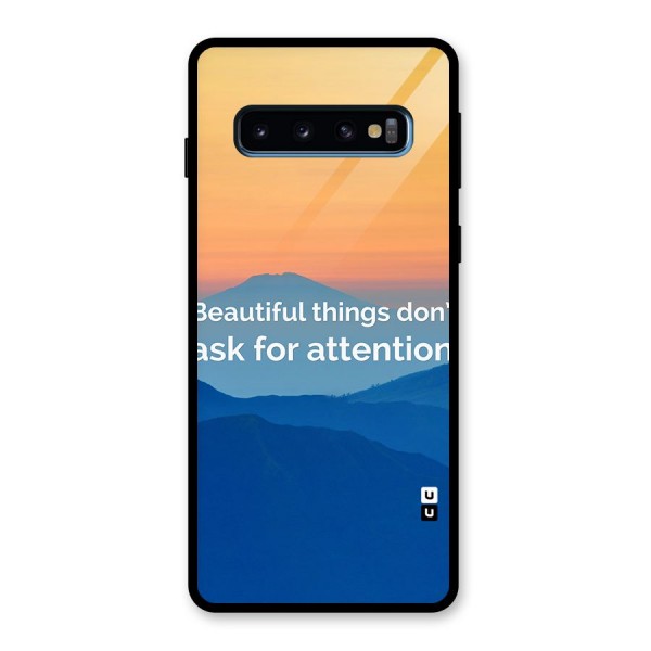 Beautiful Things Quote Glass Back Case for Galaxy S10